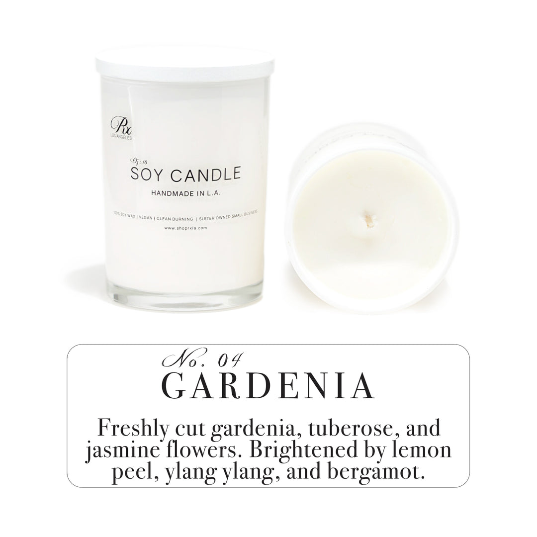 **Meta Description:**  
"Experience the elegance of GARDENIA, a hand-poured luxury candle with a bouquet of tropical white florals, including gardenia, tuberose, and jasmine. Brightened by fresh notes of lemon peel, ylang-ylang, and bergamot, this candle fills your home with a clean, sophisticated aroma."

**SEO Tags:**  
- Gardenia candle fragrance  
- luxury floral candle  
- tropical white florals candle  
- gardenia tuberose jasmine scent  
- fresh floral soy wax candle  
- hand-poured gardenia candle  