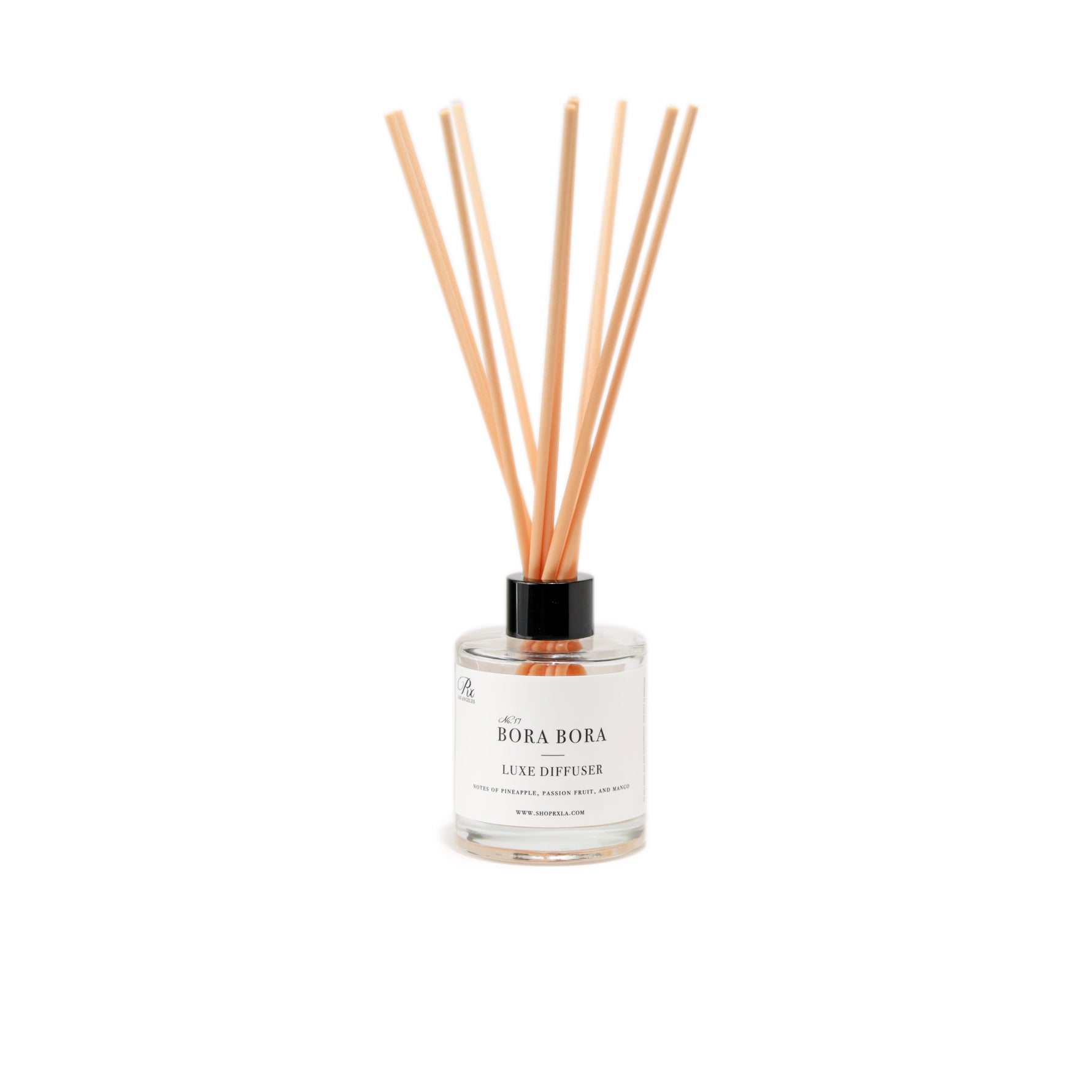 RXLA Bora Bora Reed Diffuser – a luxurious, island-inspired home fragrance with tropical notes, evoking the serene ambiance of a high-end resort.