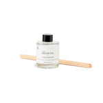 Fresh Fig reed diffuser, featuring an earthy blend of fresh fig, moss, and patchouli. This elegant diffuser creates a calming ambiance with its rich, natural scent, perfect for enhancing your home environment