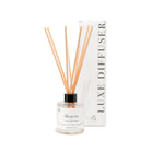 Fresh Fig reed diffuser, featuring an earthy blend of fresh fig, moss, and patchouli. This elegant diffuser creates a calming ambiance with its rich, natural scent, perfect for enhancing your home environment