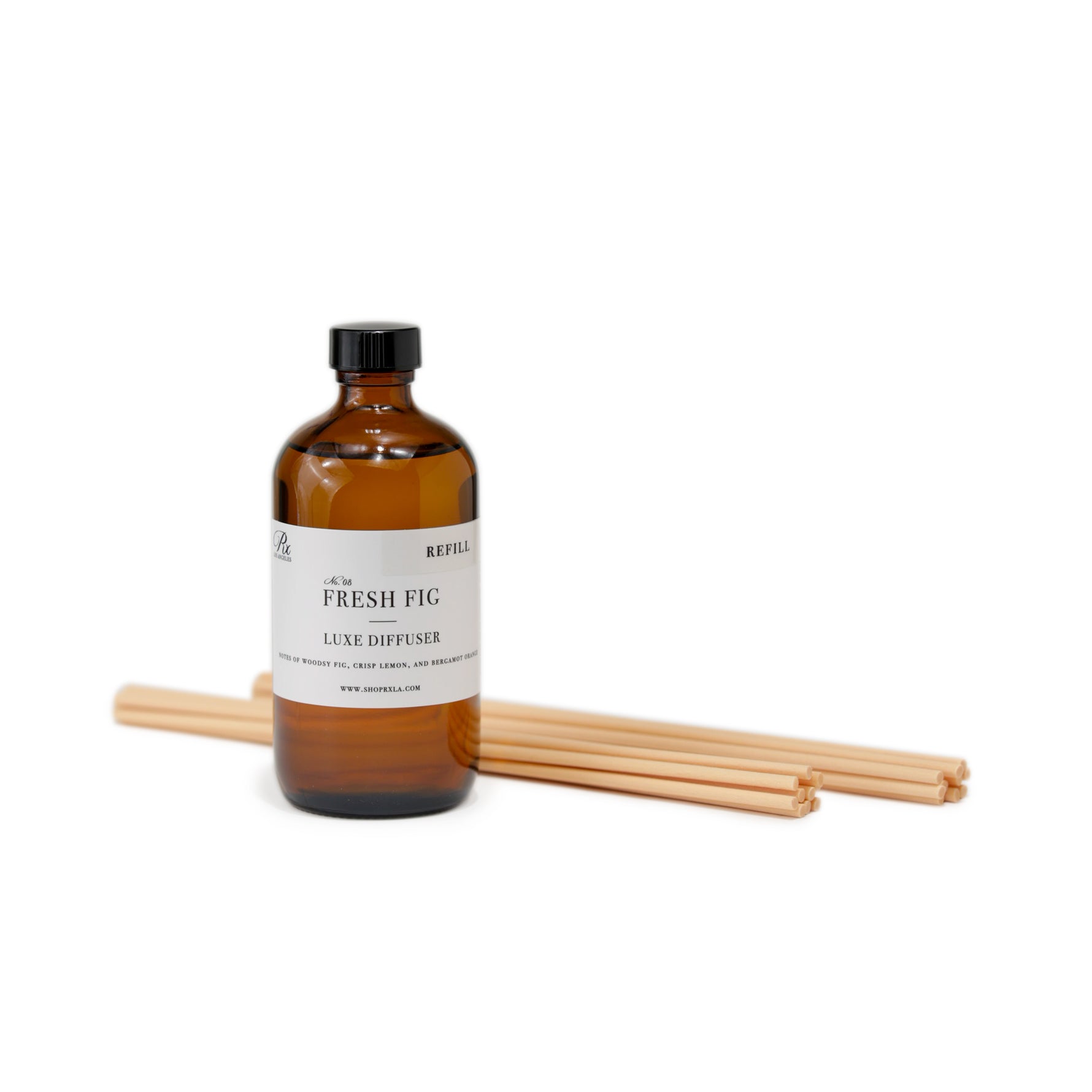 Reed diffuser refill bottle filled with premium fragrance oil, designed to refresh your diffuser and maintain a consistent, long-lasting scent in your space