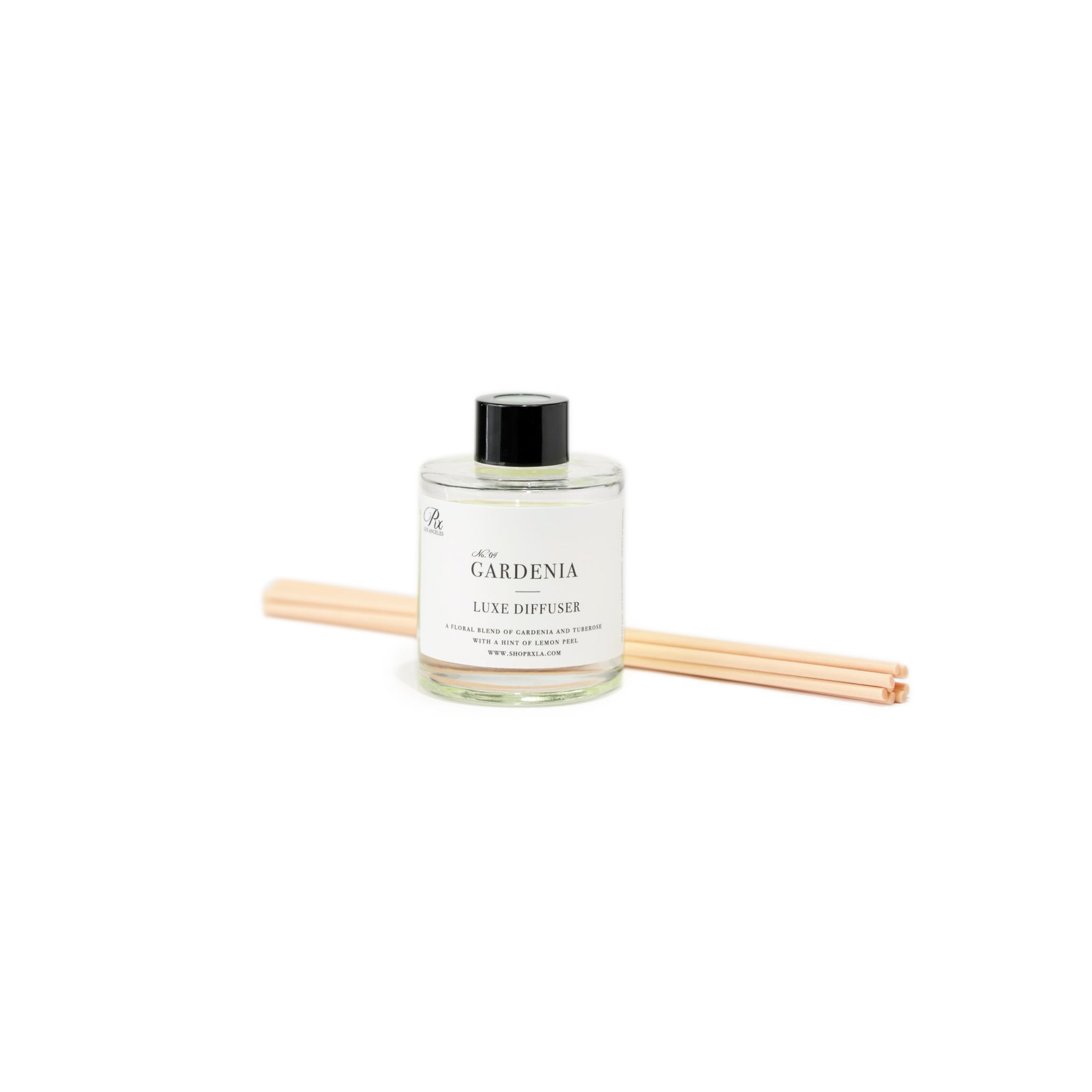 Gardenia reed diffuser, elegantly designed to fill your space with the rich, floral aroma of gardenia blossoms, creating a serene and inviting atmosphere in your home