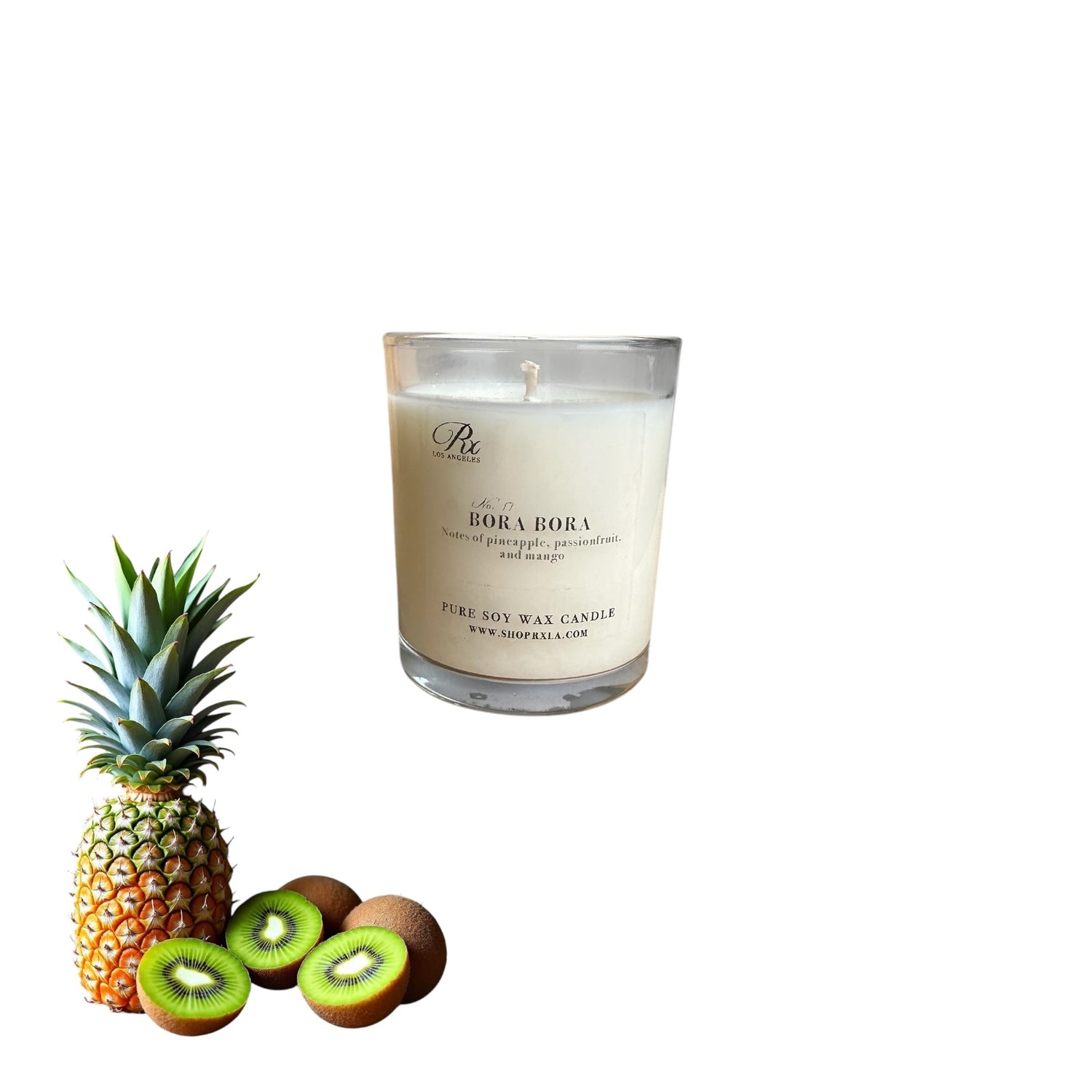 Bora Bora: 6 oz Soy Wax Candle: Votive- Clear Jar