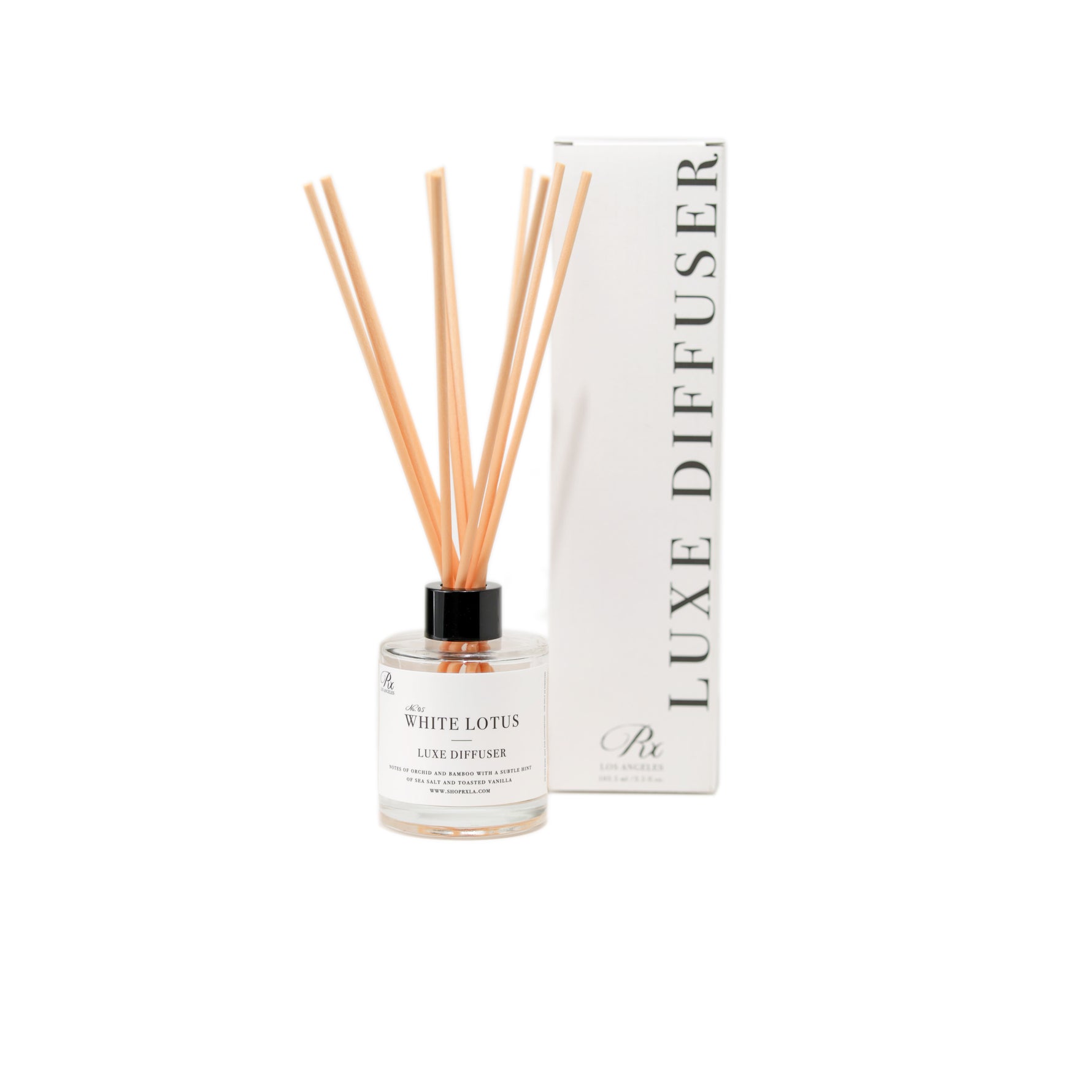 Transform your space with our White Lotus reed diffuser, inspired by luxurious escapes. This elegant fragrance blends notes of orchid and bamboo with hints of sandalwood and sea salt, creating a serene and soothing atmosphere that transports you to paradise