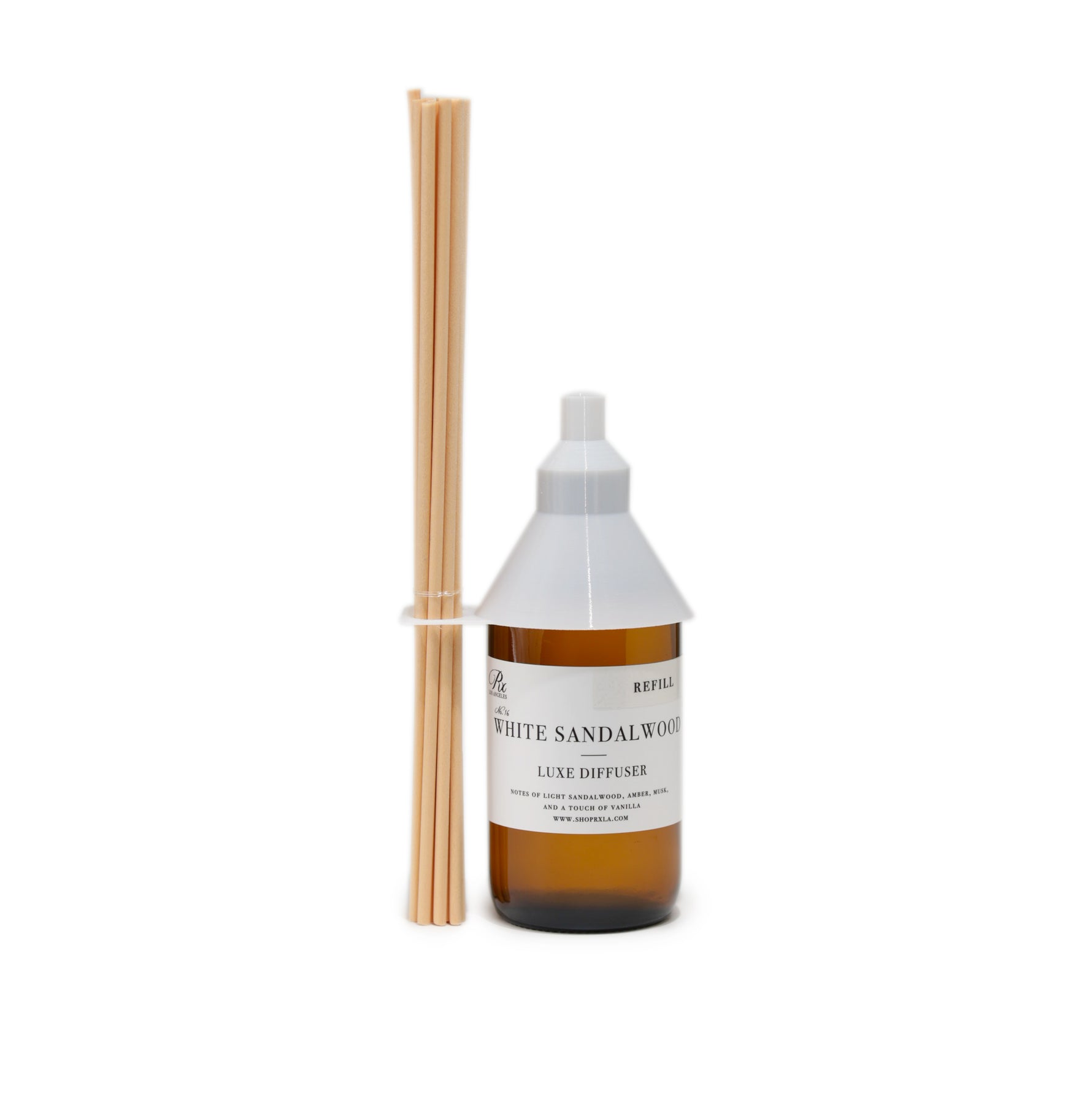 Reed diffuser refill bottle filled with premium fragrance oil, designed to refresh your diffuser and maintain a consistent, long-lasting scent in your space