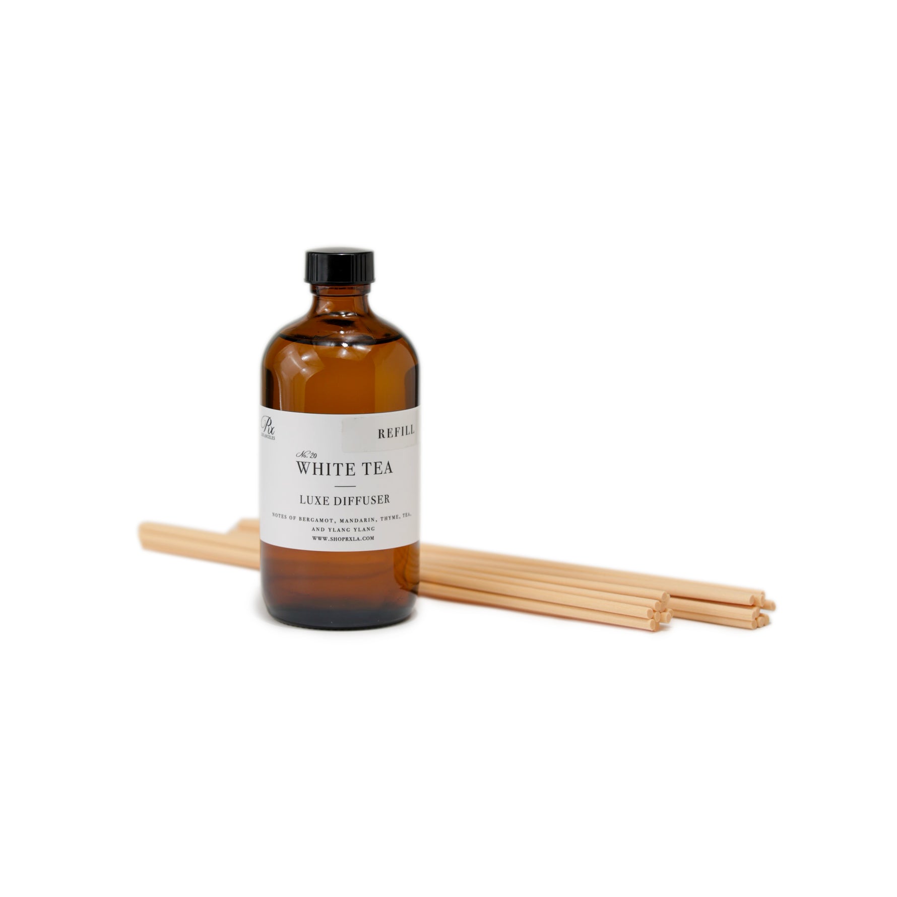 Reed diffuser refill bottle filled with premium fragrance oil, designed to refresh your diffuser and maintain a consistent, long-lasting scent in your space