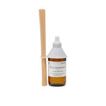 Reed diffuser refill bottle filled with premium fragrance oil, designed to refresh your diffuser and maintain a consistent, long-lasting scent in your space