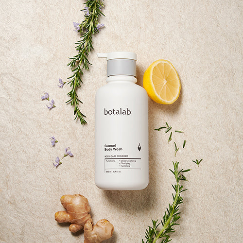 Gentle foaming body wash with Korean botanicals for soft, radiant skin. Botalab by Incellderm 